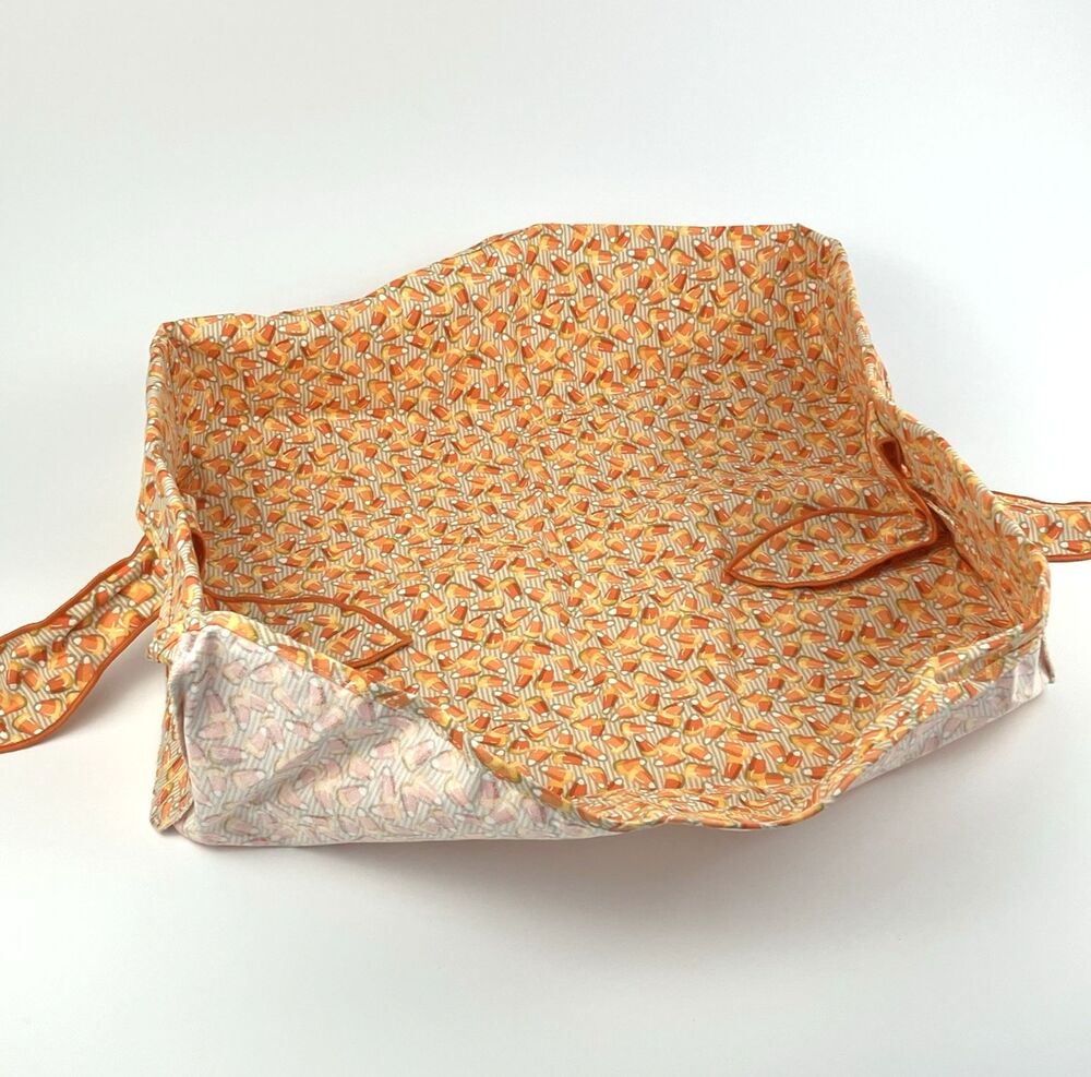 Longaberger Candy Corn Serving Tray Basket Liner | 16.5x11x4" VTG #2153977